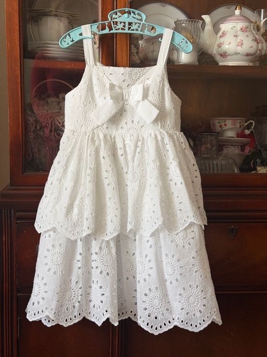 Blueberi Boulevard Other - White Eyelet Girls Dress NWT’s